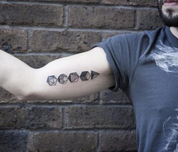 Platonic solid tattoos by Wagner Basei