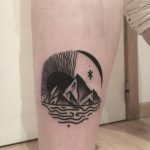 Pyramids, sun, and moon tattoo