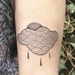 Quilted cloud tattoo