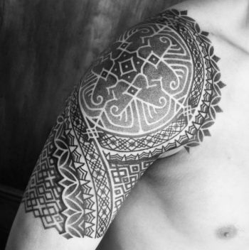 Sacandinavian style tattoo by Peter Madsen