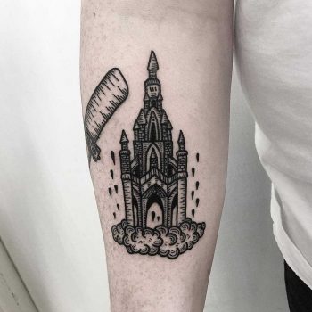 Scott Monument tattoo by Deborah Pow