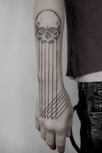 Skull and lines by Andrei Svetov