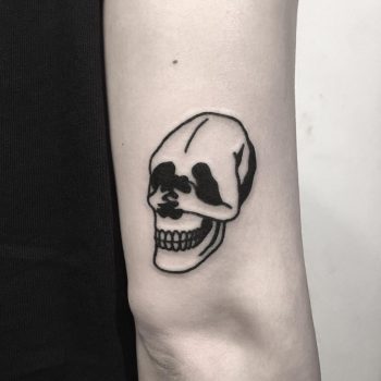 Skull and man tattoo