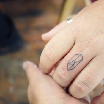 Small crystal tattoo by Stanislava Pinchuk