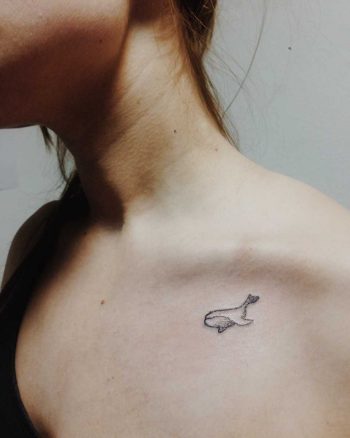 Small whale on the left clavicle