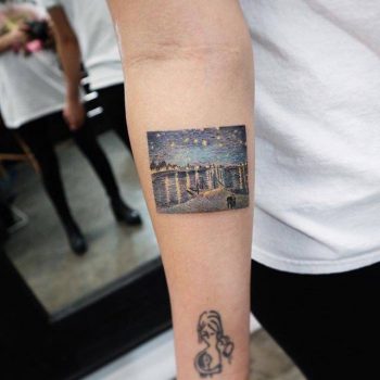 Starry Night over the Rhône tattoo by Eva Krbdk