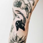 Starry ram tattoo by Finley Jordan