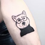 Steve Jobs as a dog tattoo by Jerryjun Tattooer