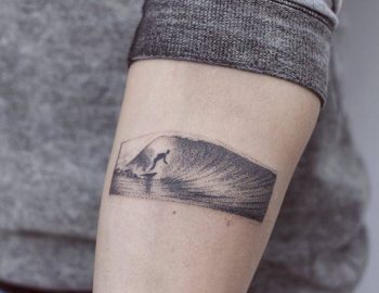 Surfer tattoo by Nano Ponto A Ponto