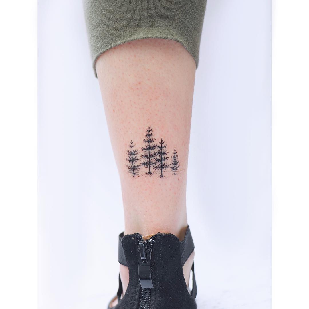 Trees by tattooist Zaya