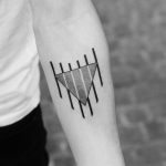 Triangle and lines tattoo by Wagner Basei