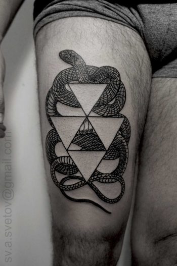 Triangles and snake by Andrei Svetov
