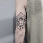 Triceps mandala tattoo by Noam Yona