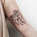 Two greyhounds tattoo by Finley Jordan