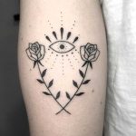 Two roses and an eye