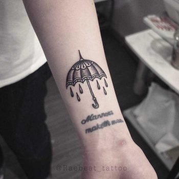 Umbrella tattoo by Rae Beat