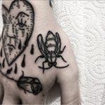 Wasp tattoo by Deborah Pow