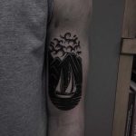 White ship tattoo by Eugene Dusty Past