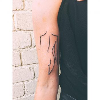 Women's silhouette by tattooist Zaya
