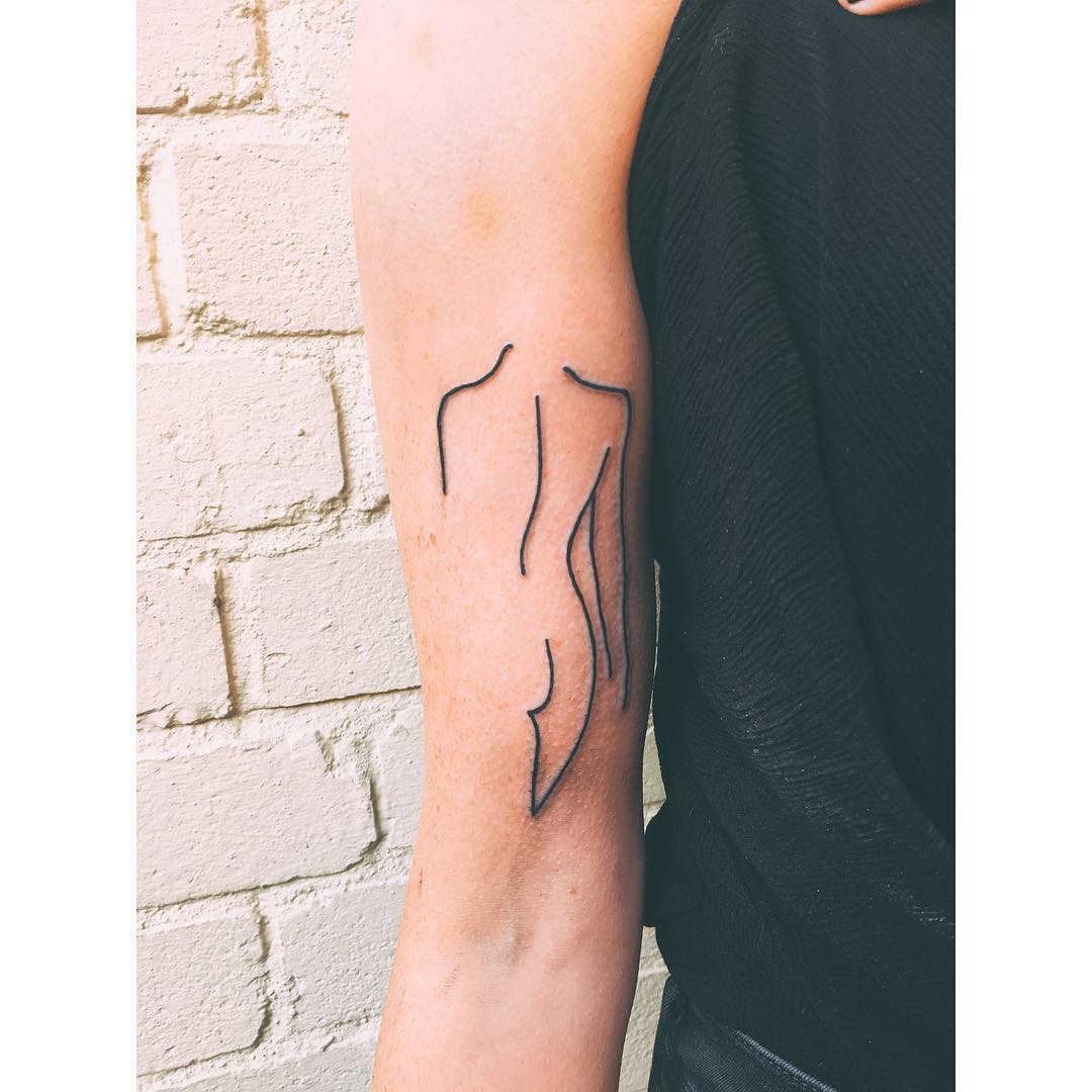 Women’s silhouette by tattooist Zaya