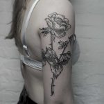 Woodcut rose tattoo by SVA
