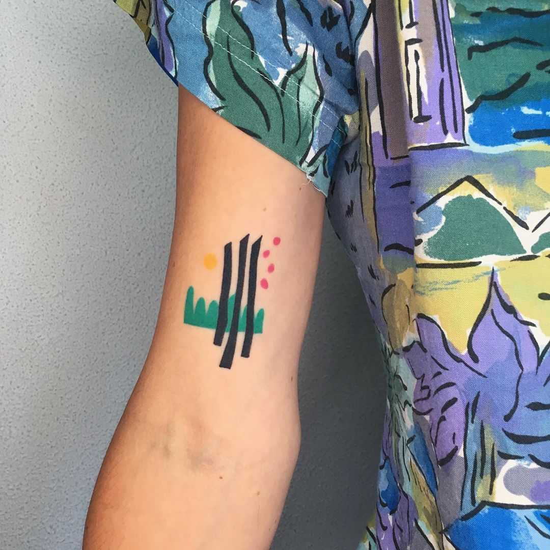 Abstract landscape tattoo by Agata Agataris