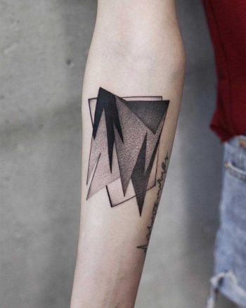 Abstract shapes tattoo by Aki Wong