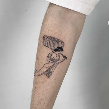Ancient Greek Cherub tattoo by Sasha But.maybe