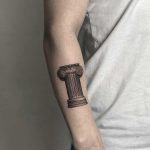 Ancient pillar tattoo by tattooist Spence @zz tattoo