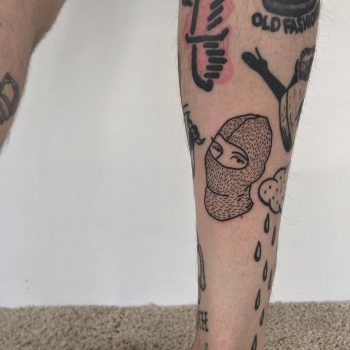 Balaclava girl tattoo by artist yeahdope