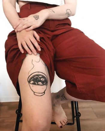 Bowl of soup tattoo by Ann Gilberg