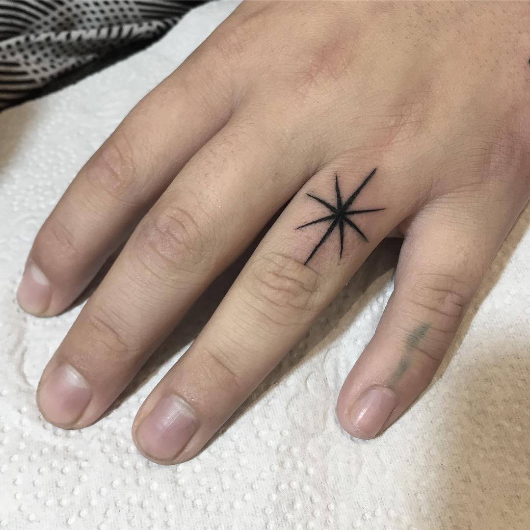 Guess my North Star idea really turned out to look like a spider web.. :  r/tattooadvice