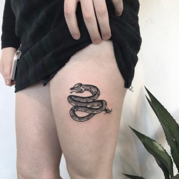 Cool snake piece by tattooist yeahdope