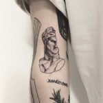 Dante Alighieri bust tattoo by Annelie Fransson