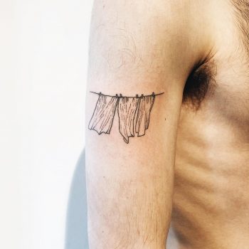 Draped fabrics tattoo by Kelli Kikcio
