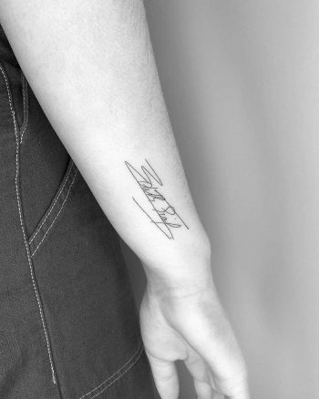 Edith Piaf's signature tattoo by Conz Thomas