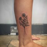 Feverfew and a fern tattoo by Kirk Budden