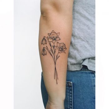 Floral bouquet by tattooist Zaya