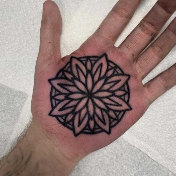 Floral mandala on a palm by Luke.A.Ashley