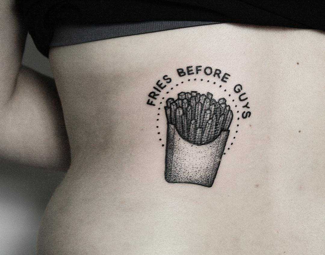 Fries before guys tattoo by tattooist Spence @zz tattoo