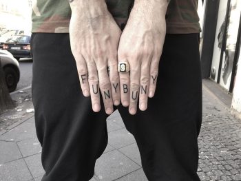 Funy buny tattoo by tattooist Spence @zz tattoo
