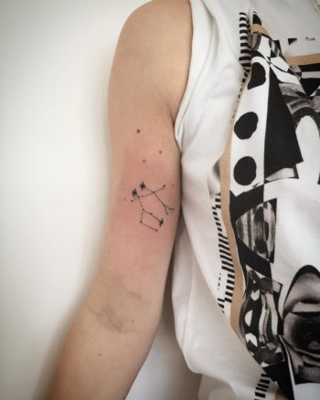 Gemini constellation tattoo by Kirk Budden