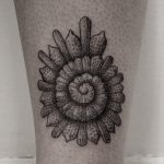 Haeckel shell tattoo by Oliver Whiting
