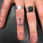 Hand-poked anchor by Kirk Budden