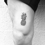 Hand-poked pineapple tattoo by Nadia Rose