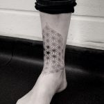 Hand-poked sacred geometry by Oliver Whiting