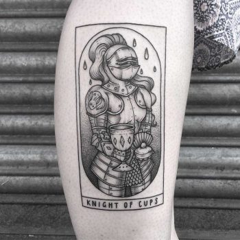 Knight of cups tattoo by Lozzy Bones