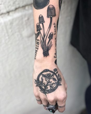 Little mushroom cluster by Tine DeFiore