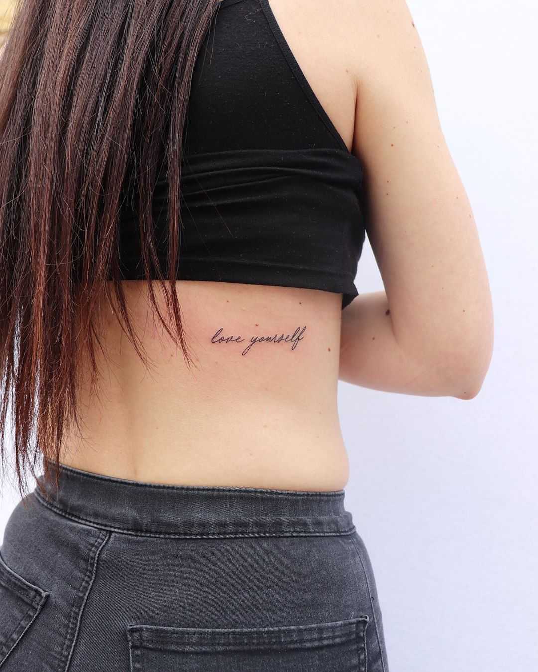 Love yourself by tattooist Zaya 