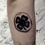 Lucky clover leaf tattoo by Kevin Jenkins